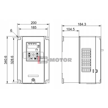 Falownik wektorowy trójfazowy GD20-022G-4 22kW 3x400V